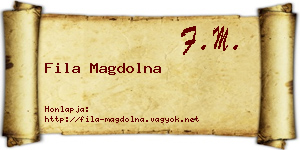 Fila Magdolna névjegykártya