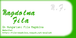 magdolna fila business card